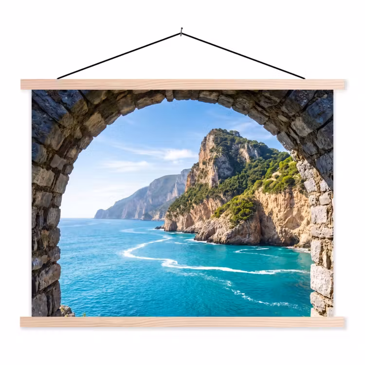 Stoffbild - Bogen – Meer – Natur — 1