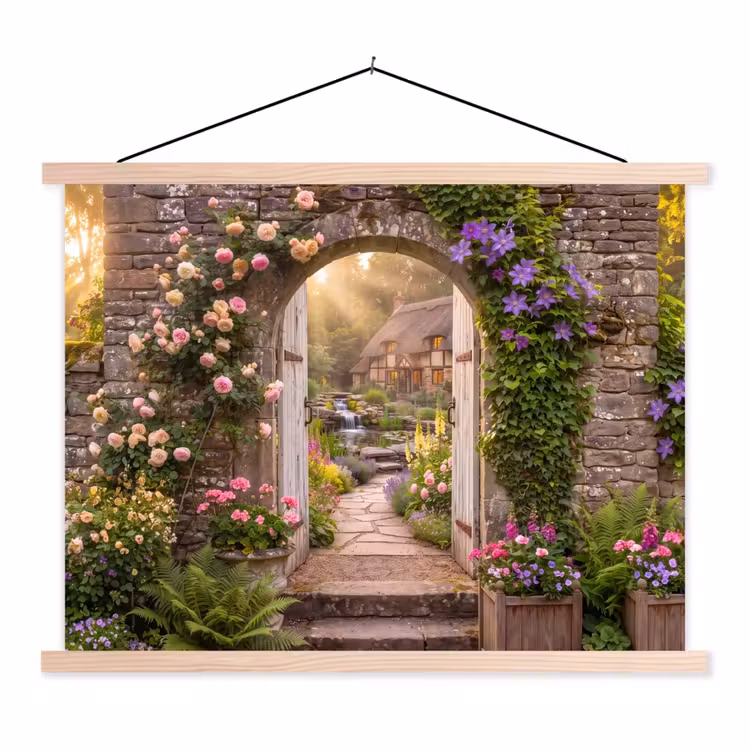 Stoffbild - Haus – Garten – Natur — 1