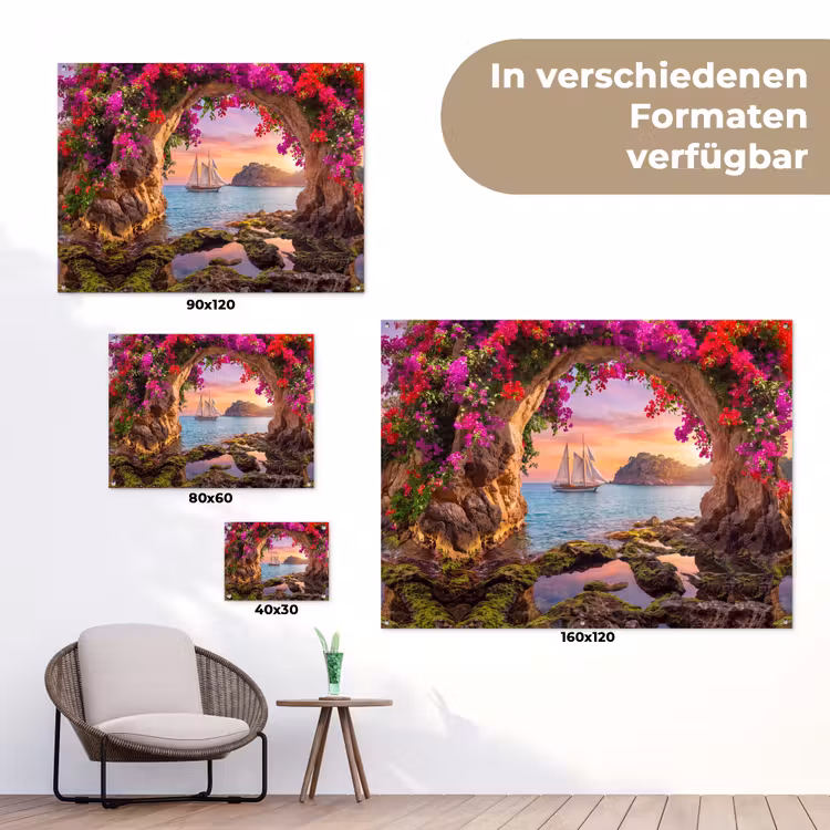 Gartenposter - Segelboot – Küste – Natur — 6
