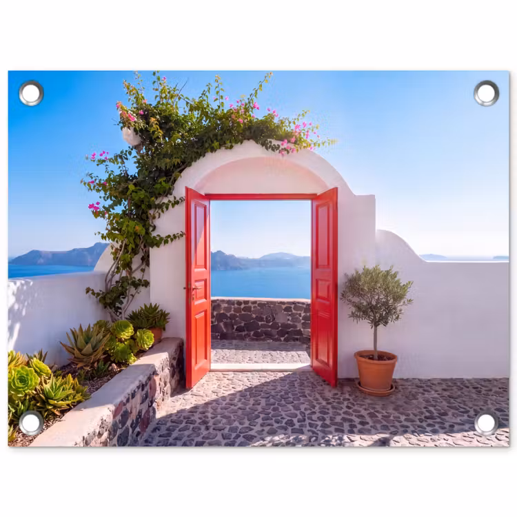 Gartenposter - Tür – Meer – Natur — 1