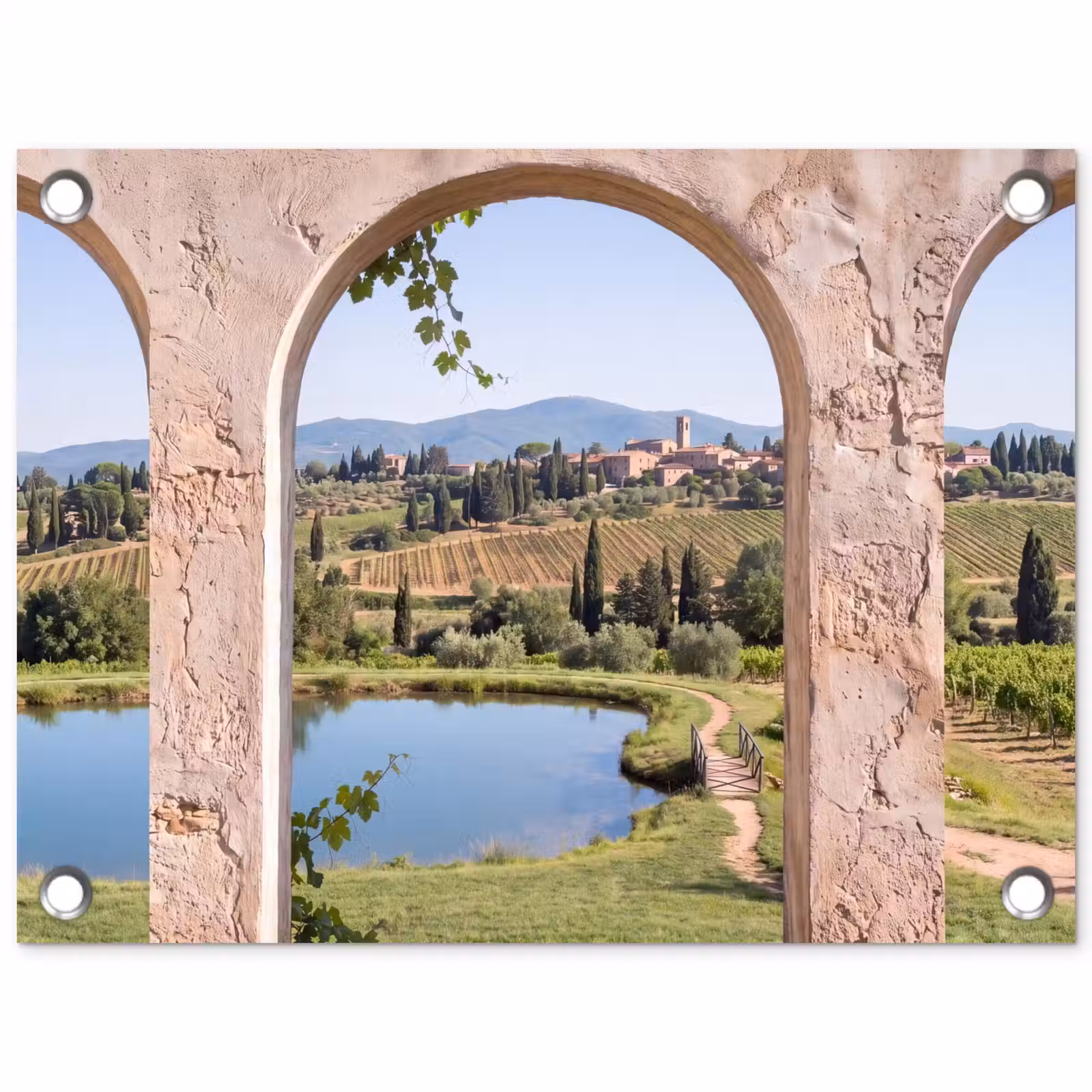 Gartenposter - Dorf – Landschaft – Natur — 1