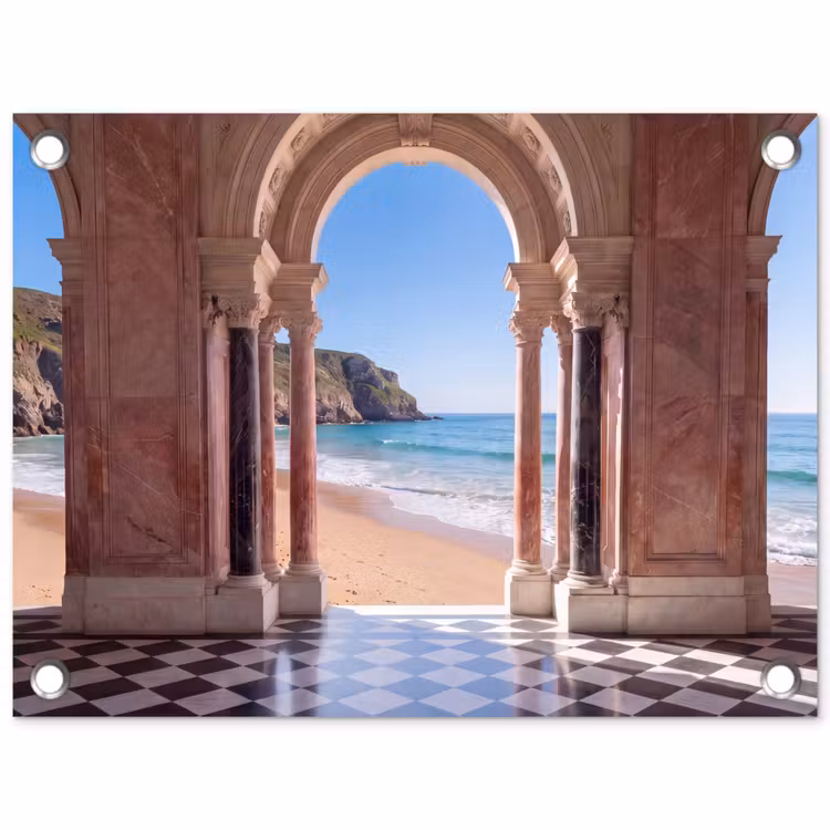 Gartenposter - Bogen – Strand – Meer — 1