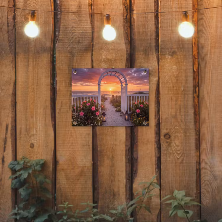 Gartenposter - Meer – Frosch – Blumen — 2