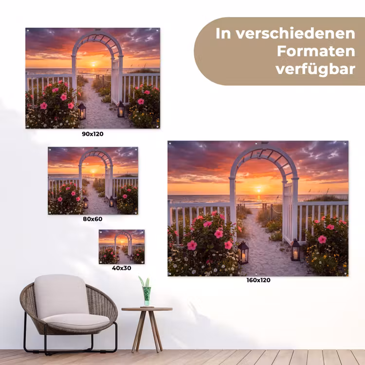 Gartenposter - Meer – Frosch – Blumen — 6