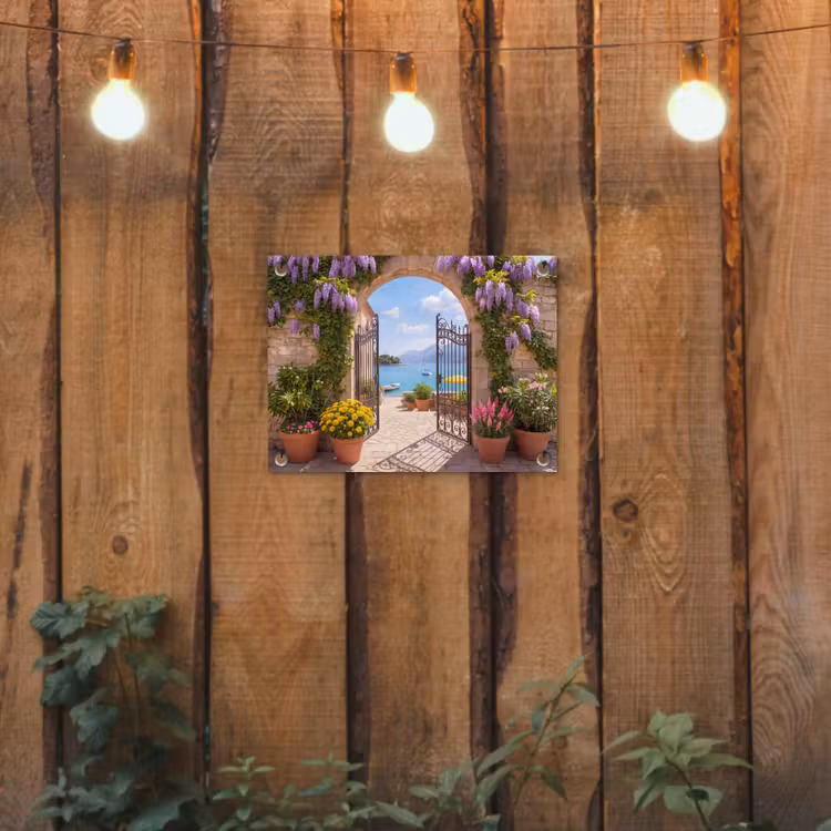 Gartenposter - Tor – Meer – Aussicht — 2