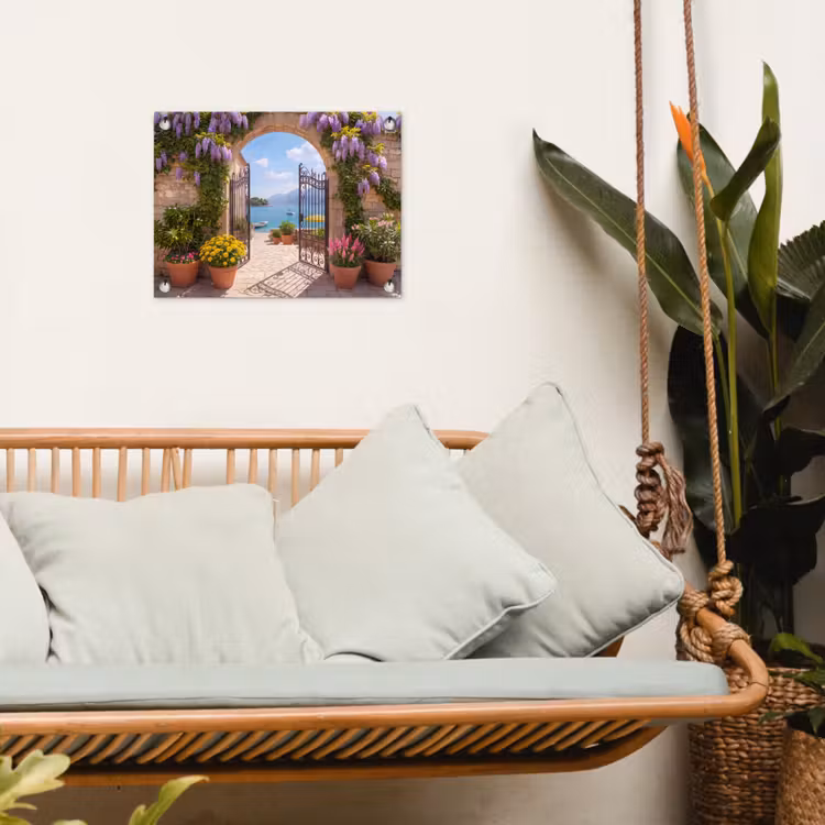 Gartenposter - Tor – Meer – Aussicht — 4