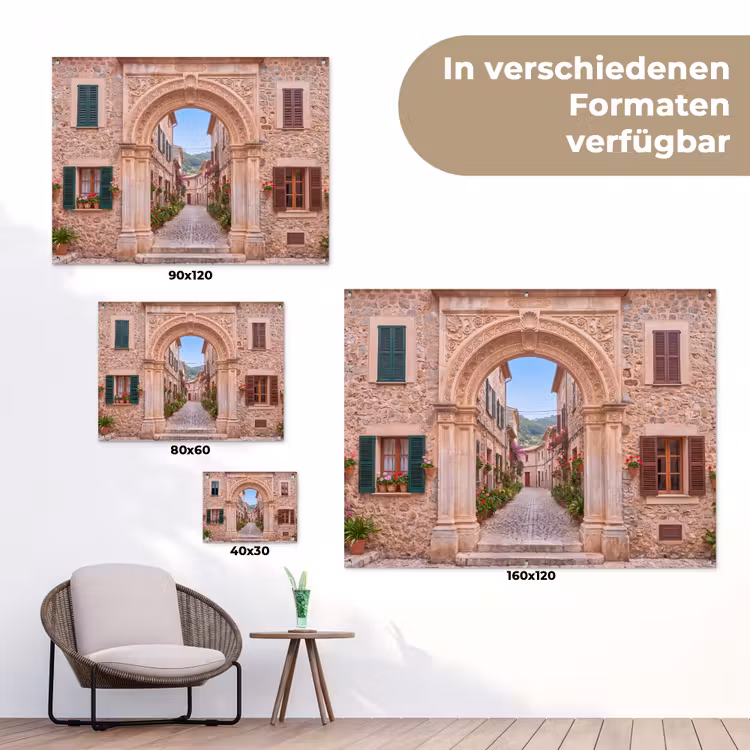 Gartenposter - Bogen – Straße – Dorf — 6
