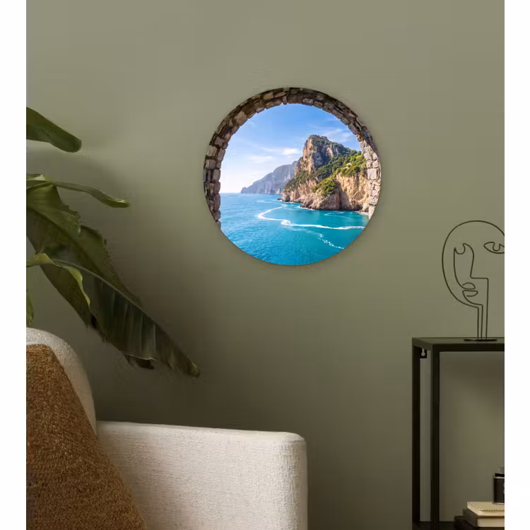 Glasbild Rund - Bogen – Meer – Natur — 3