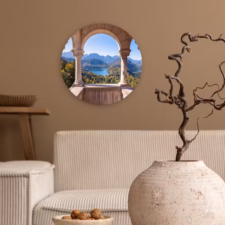 Glasbild Rund - Bogen – Aussicht – Landschaft — 2