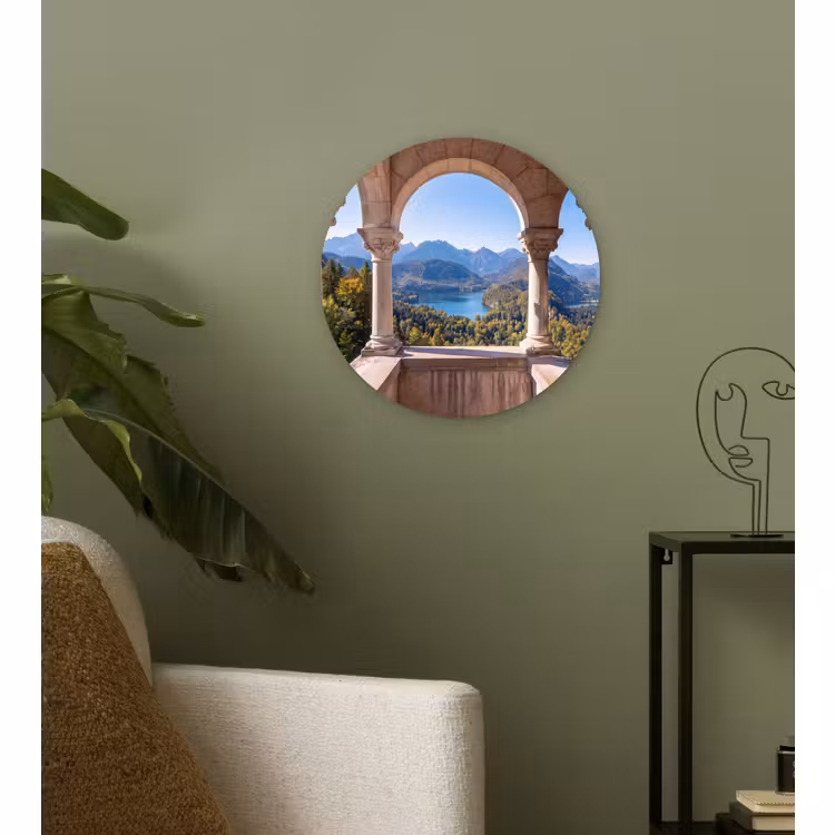 Glasbild Rund - Bogen – Aussicht – Landschaft — 3