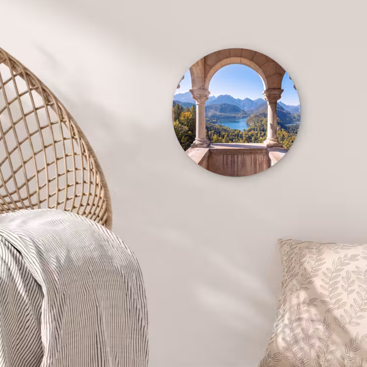 Glasbild Rund - Bogen – Aussicht – Landschaft — 5