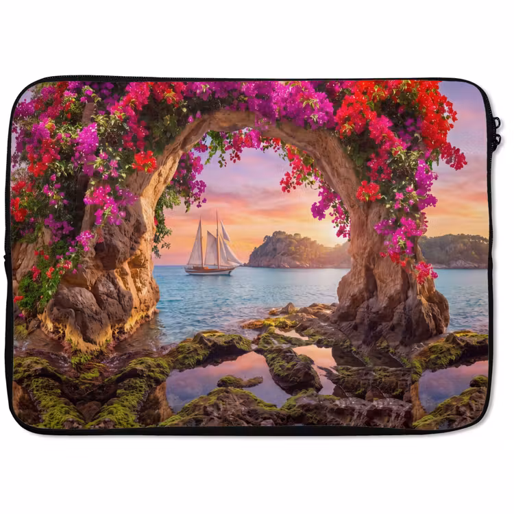 Laptop hülle - Segelboot – Küste – Natur — 1