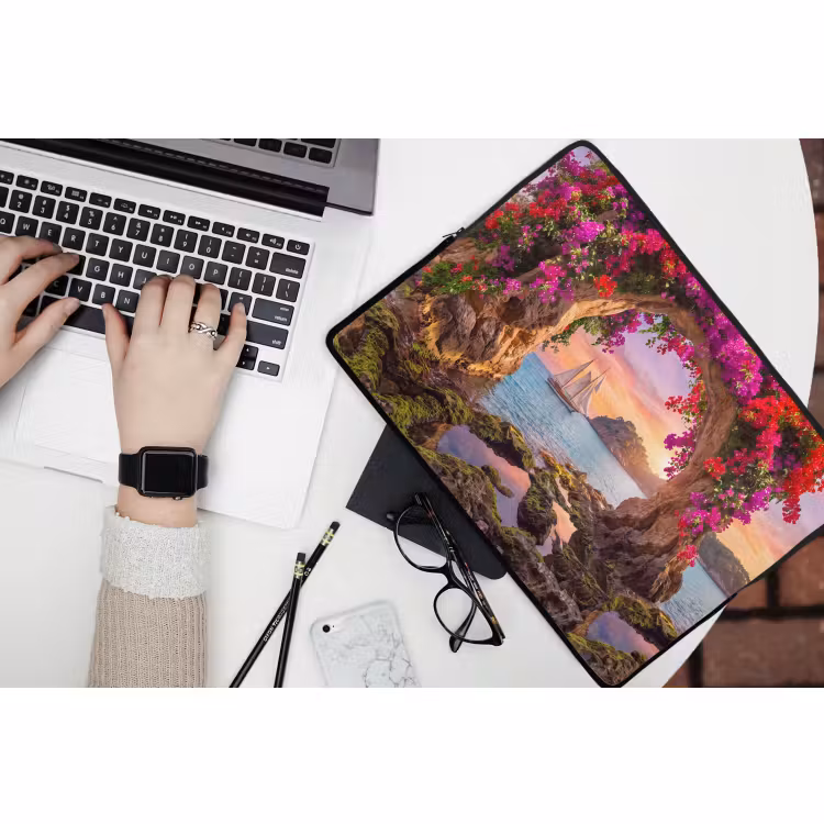 Laptop hülle - Segelboot – Küste – Natur — 3