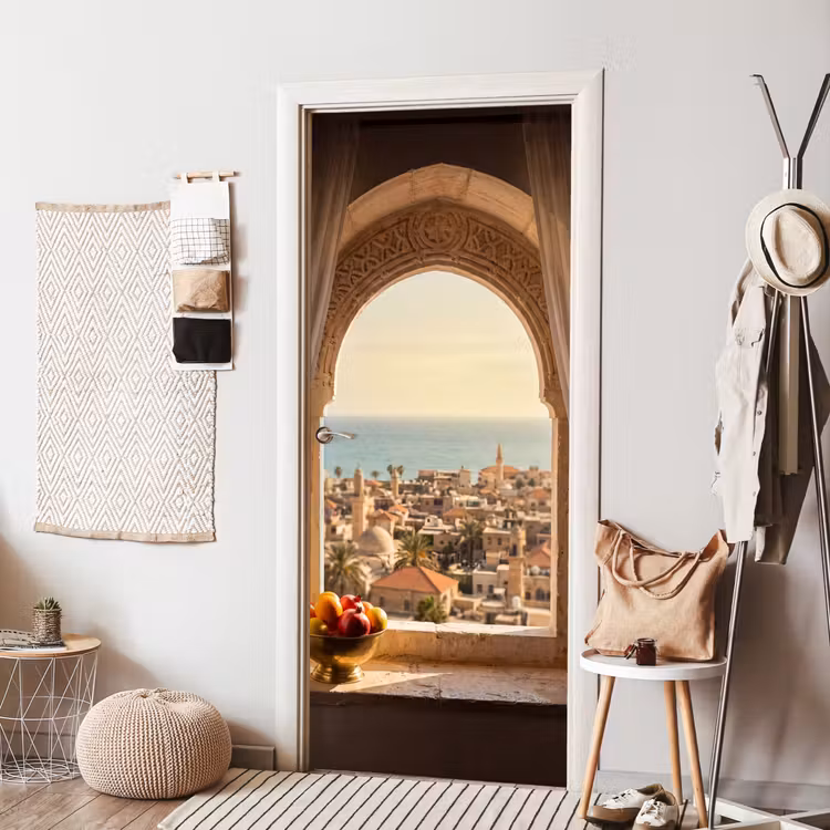 Türtapete - Fenster – Stadt – Meer — 7