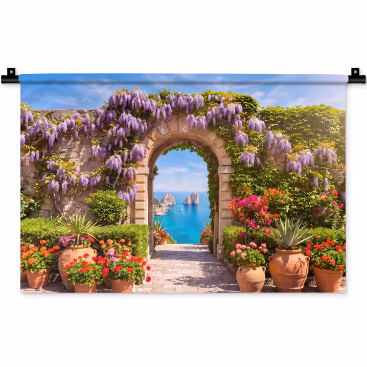Wandteppich - Blumen – Garten – Landschaft — 1