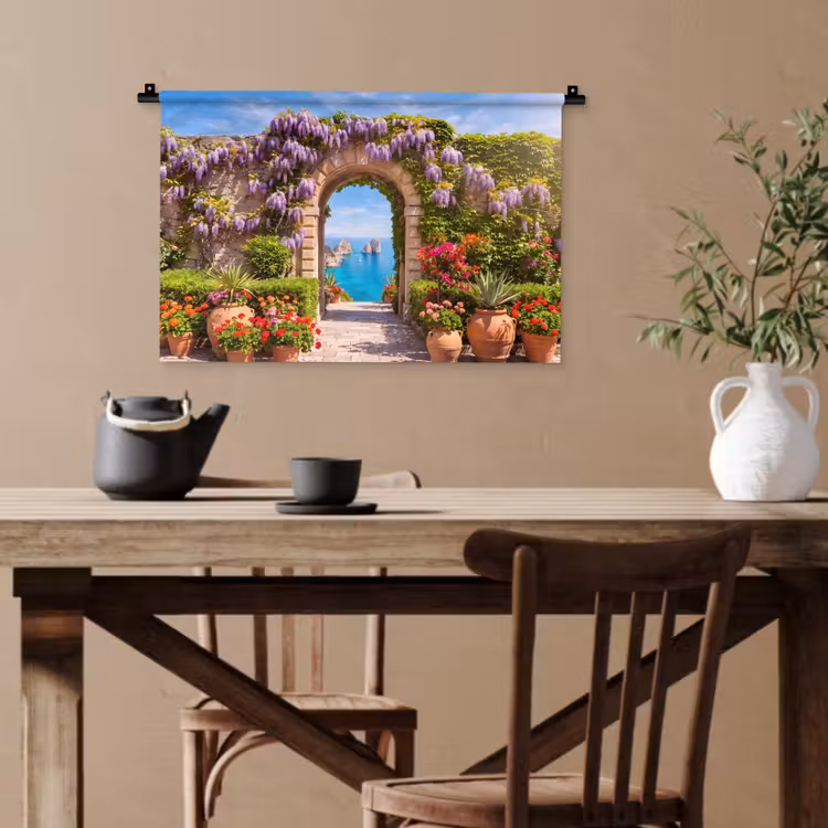 Wandteppich - Blumen – Garten – Landschaft — 3