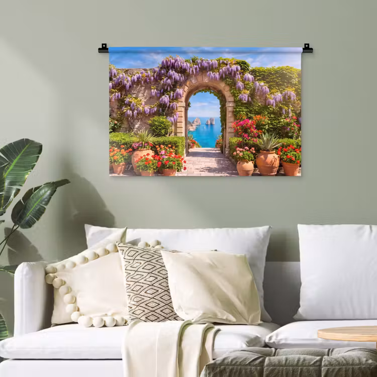 Wandteppich - Blumen – Garten – Landschaft — 4