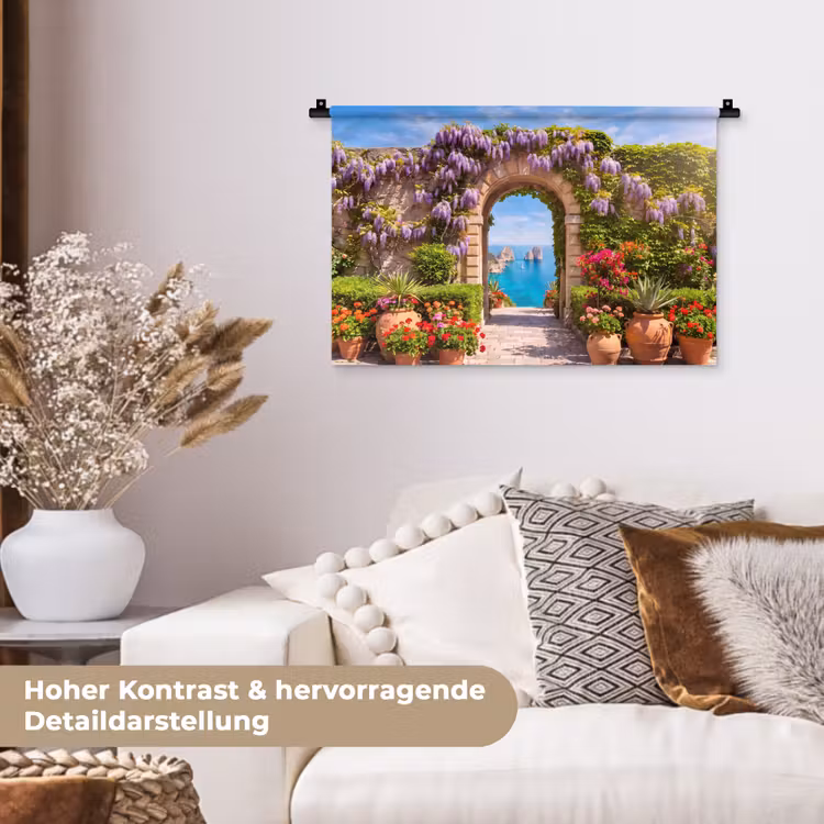 Wandteppich - Blumen – Garten – Landschaft — 6