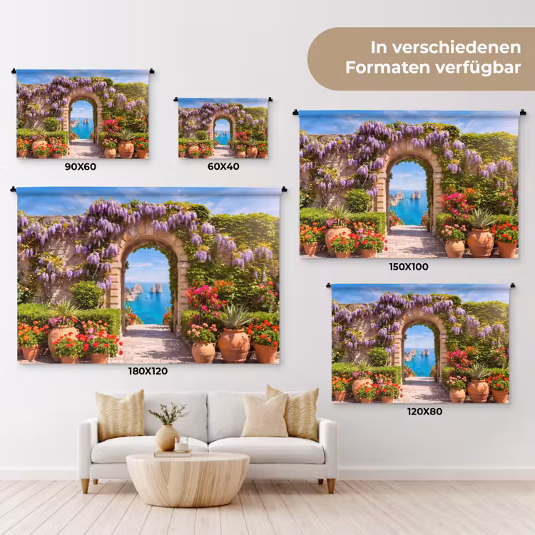 Wandteppich - Blumen – Garten – Landschaft — 8