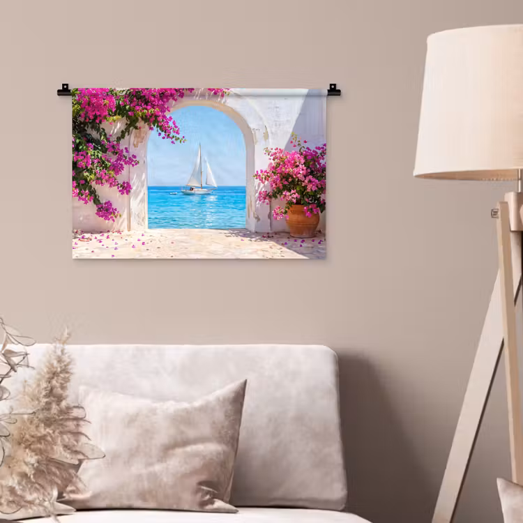 Wandteppich - Blumen – Meer – Sommer — 2