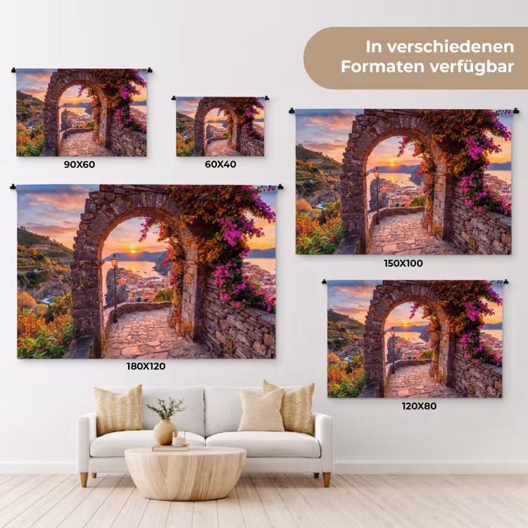 Wandteppich - Bogen – Küste – Sonnenuntergang — 8
