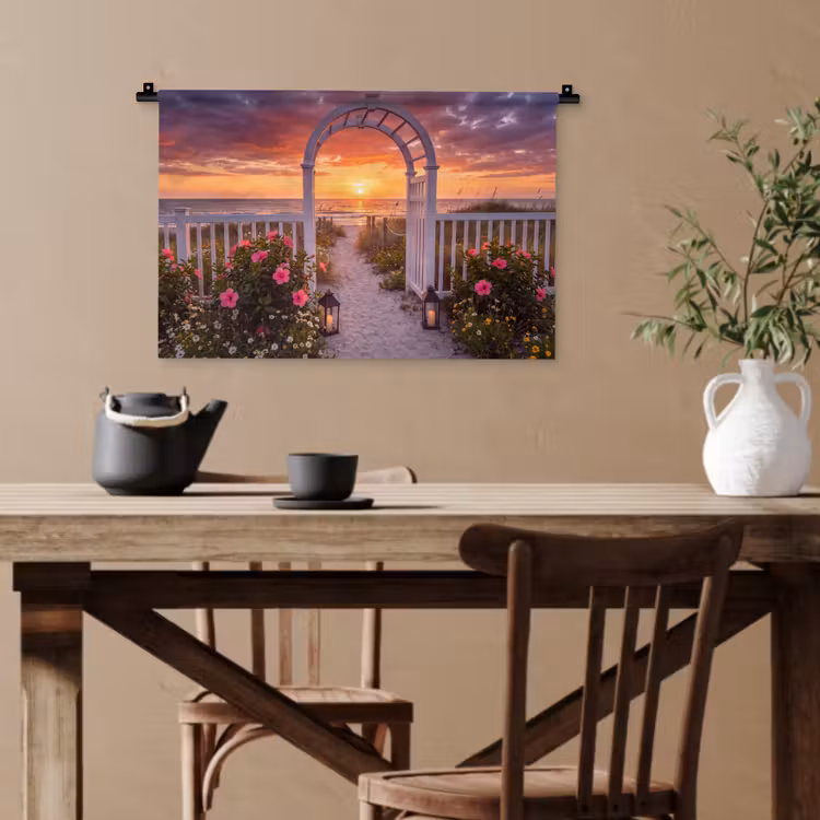 Wandteppich - Meer – Frosch – Blumen — 3