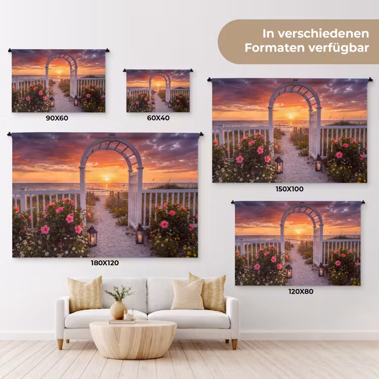Wandteppich - Meer – Frosch – Blumen — 8