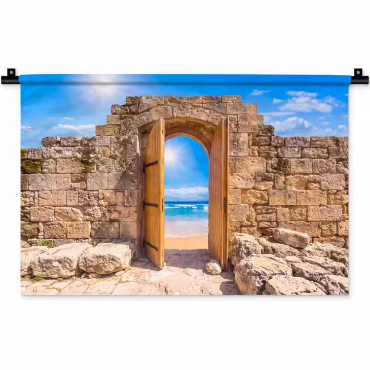 Wandteppich - Tür – Strand – Meer — 1