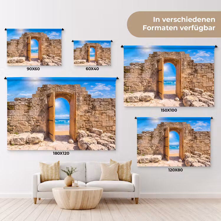 Wandteppich - Tür – Strand – Meer — 8