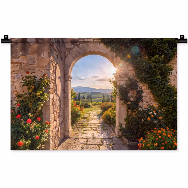 Wandteppich - Weg – Garten – Sonnig — 1