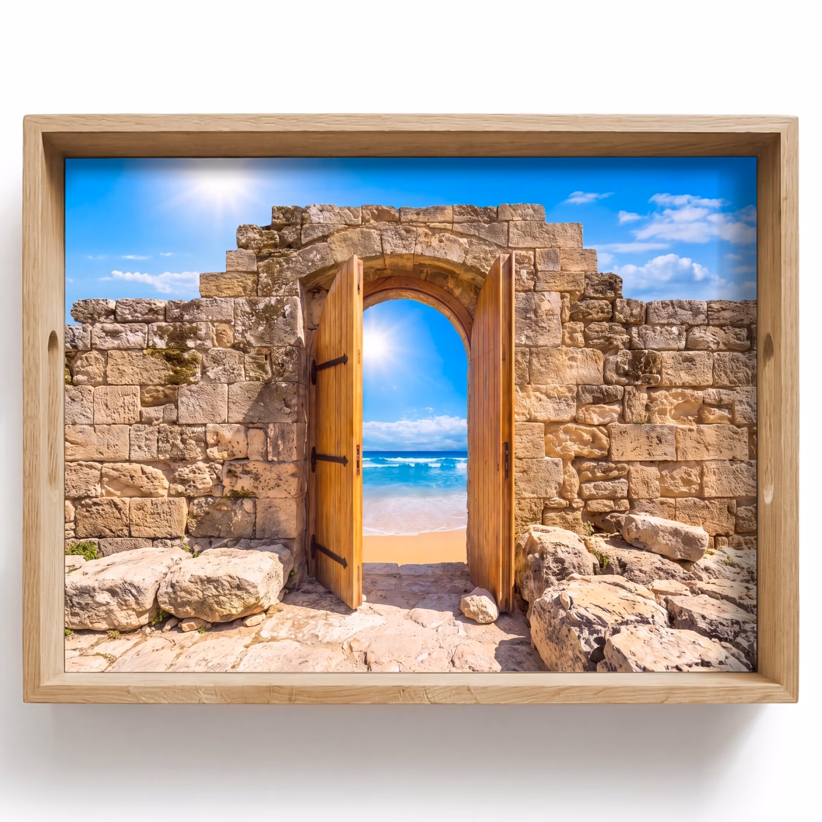 Tablett - Tür – Strand – Meer — 1