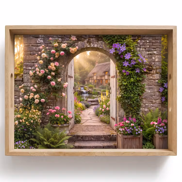 Tablett - Haus – Garten – Natur — 1