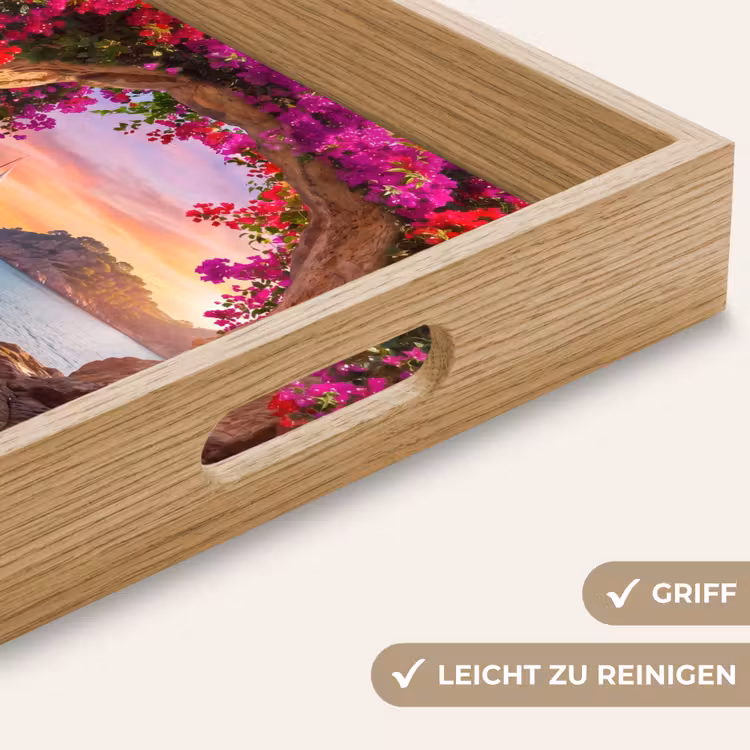 Tablett - Segelboot – Küste – Natur — 5