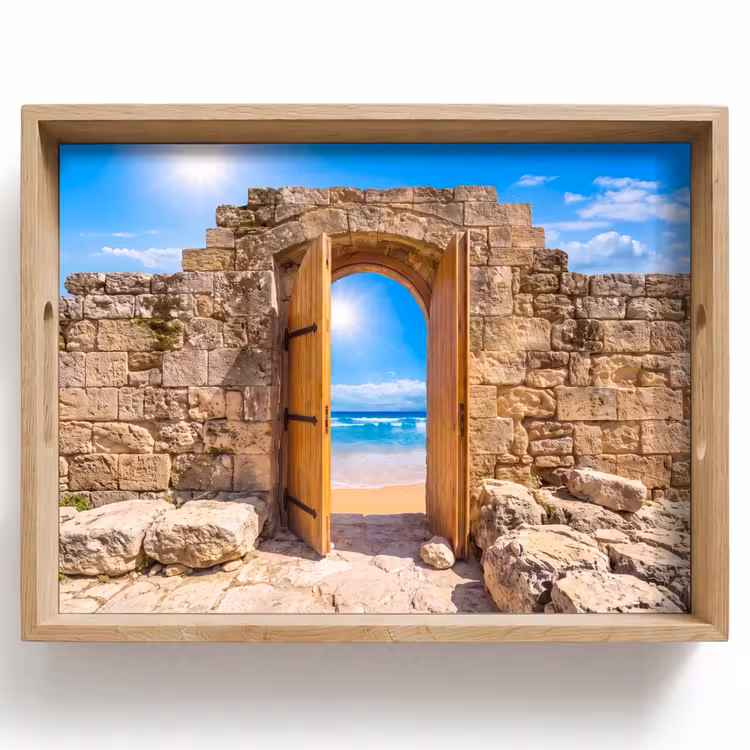 Tablett - Tür – Strand – Meer — 1