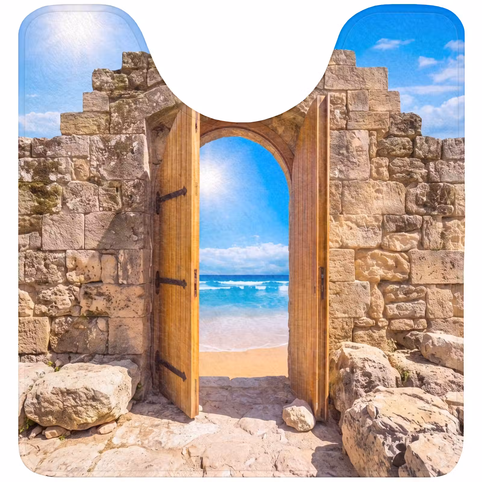 WC Vorleger - Tür – Strand – Meer — 1