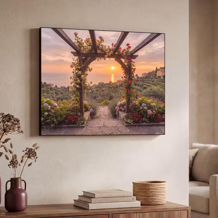 Art Frame - Pergola – Meer – Sonnenuntergang — 3