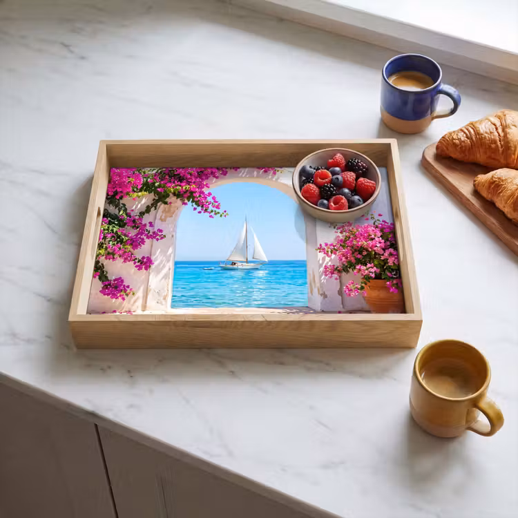 Tablett - Blumen – Meer – Sommer — 4