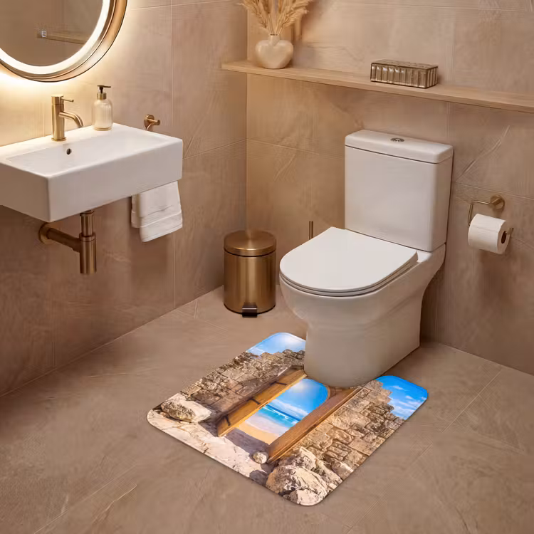 WC Vorleger - Tür – Strand – Meer — 4