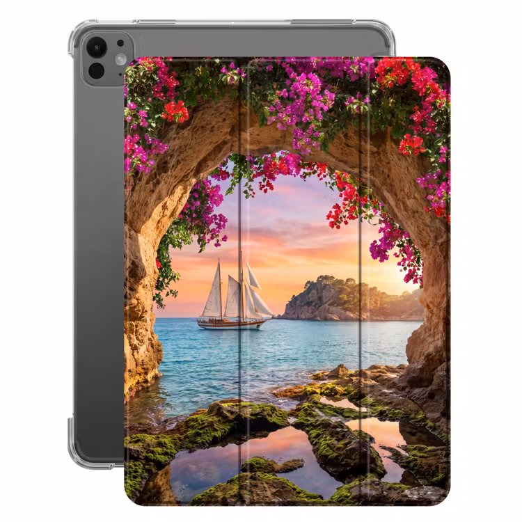 iPad-Hülle - Segelboot – Küste – Natur — 1