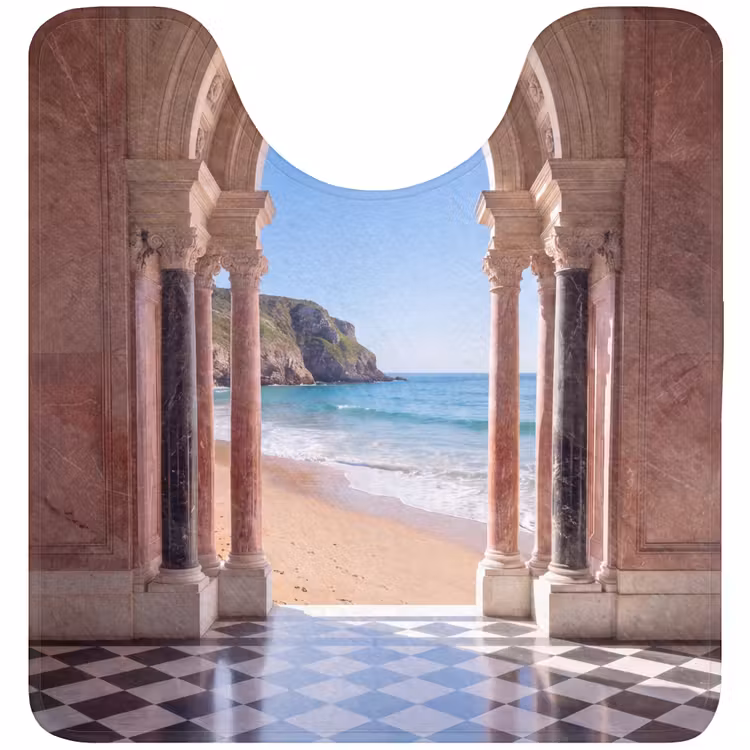 WC Vorleger - Bogen – Strand – Meer — 1