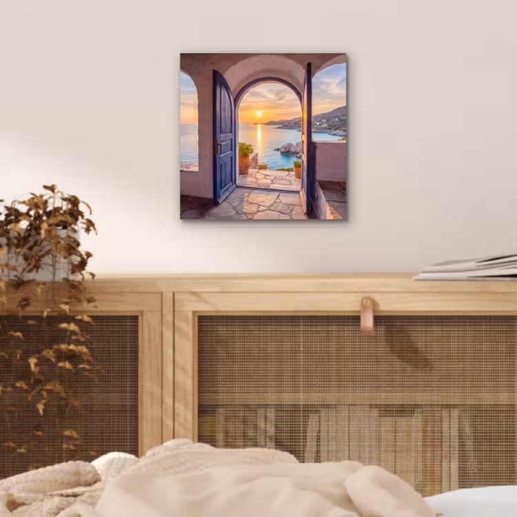 Alu-Dibond-Bild - Offene Tür – Meer — 4