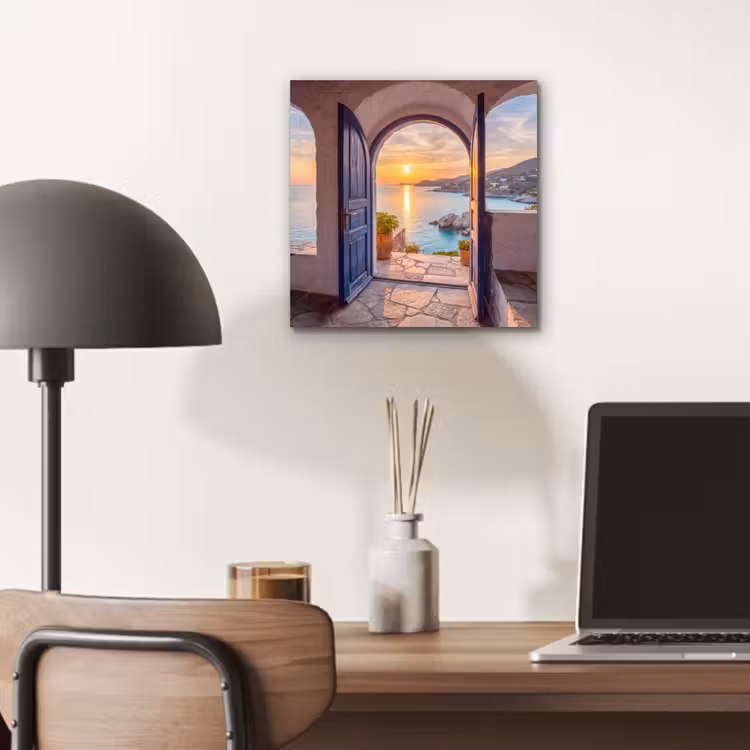 Alu-Dibond-Bild - Offene Tür – Meer — 6