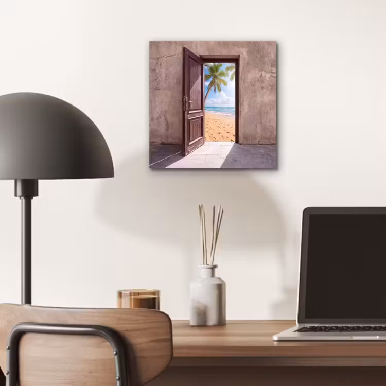 Alu-Dibond-Bild - Tür – Meer – Sommer — 6