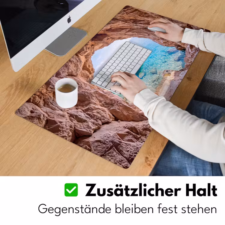 Schreibtischunterlage - Höhle – Meer – Boote — 3