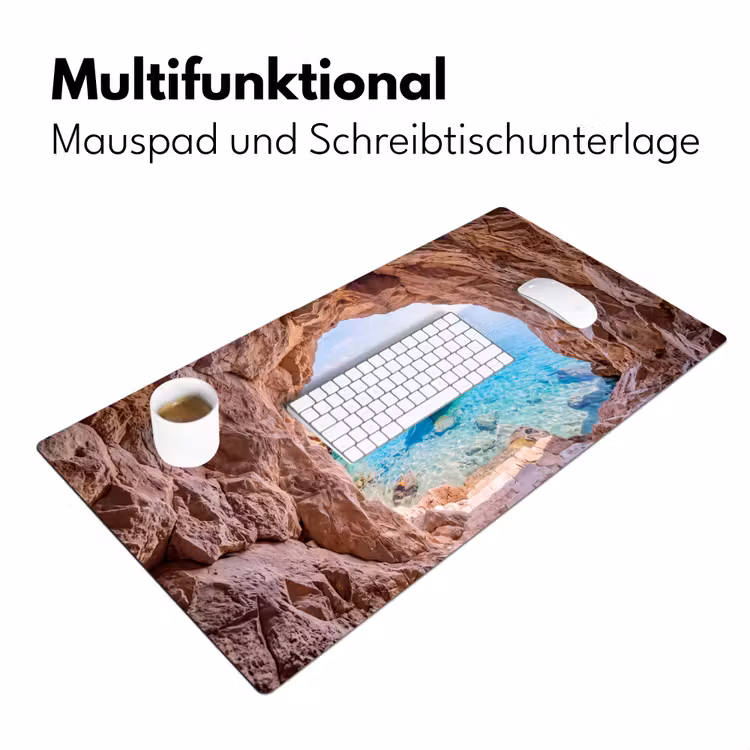 Schreibtischunterlage - Höhle – Meer – Boote — 4