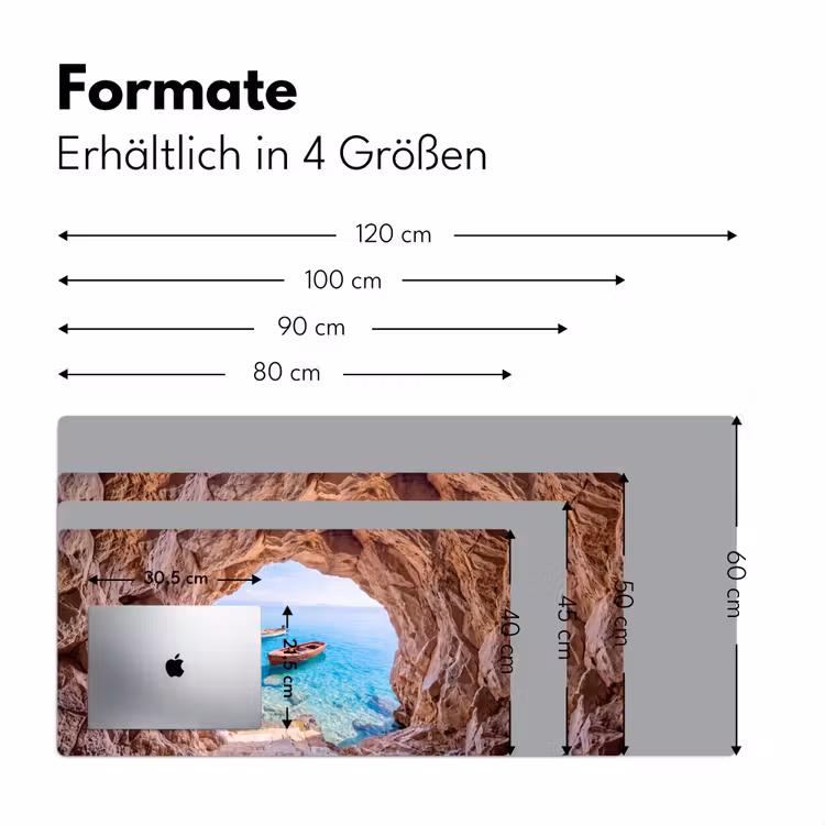 Schreibtischunterlage - Höhle – Meer – Boote — 5