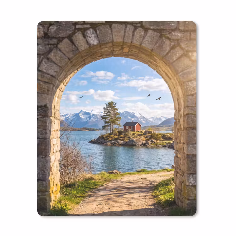 Mauspad - Haus – See – Berge — 1