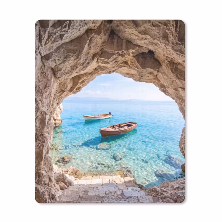 Mauspad - Höhle – Meer – Boote — 1