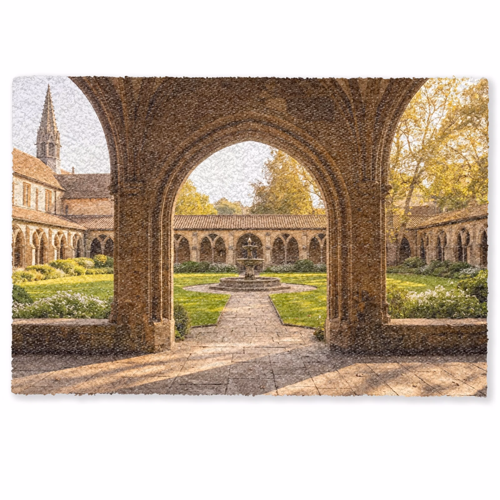 Fußmatte - Architektur – Garten – Springbrunnen — 1