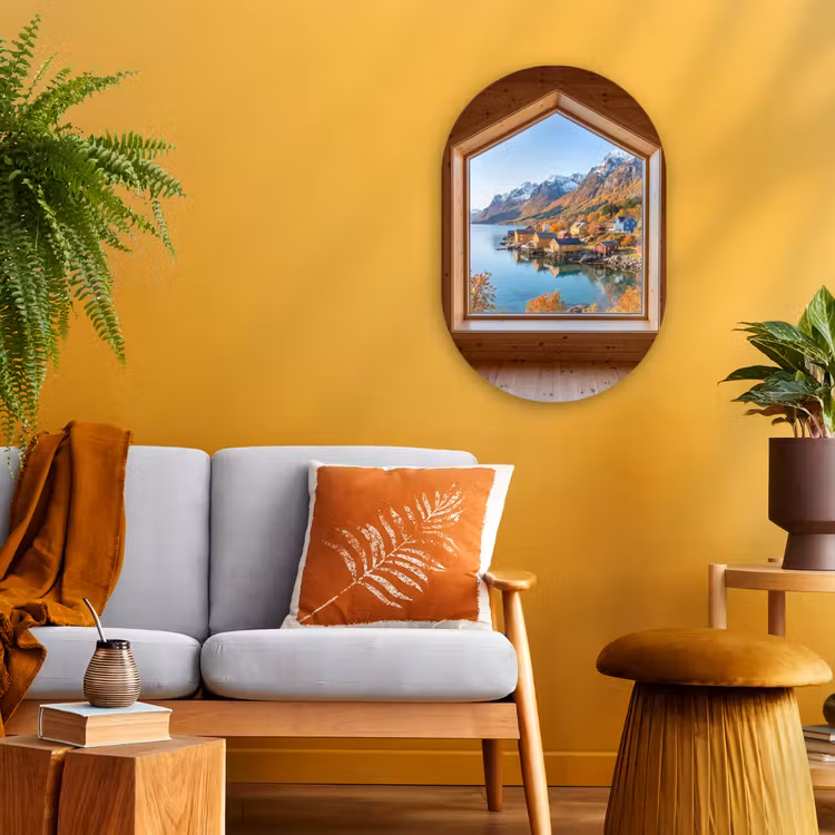 Forexbild Oval - Aussicht – Fjord – Herbst — 2